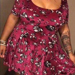 COPY - XL velvet skater dress